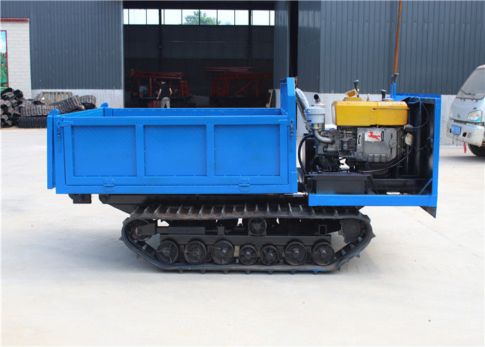 Eenvoudige Verrichtings Blauwe Kleur 2 Ton Mini Rubber Track Transporter Dumper-Vrachtwagen